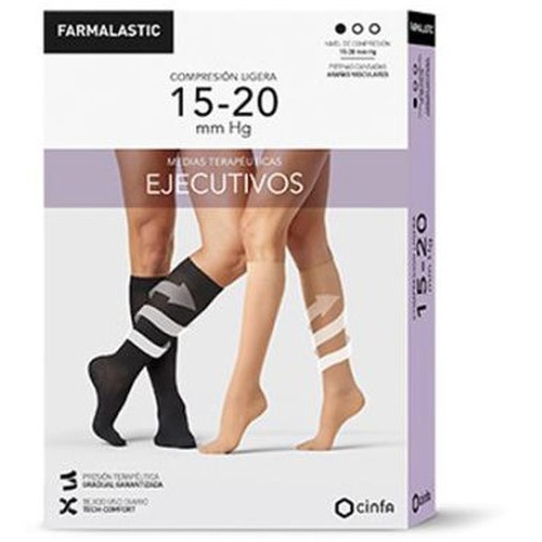 Media calcetin ejecutivo compresion ligera - farmalastic (1 unidad talla m mujer color camel)
