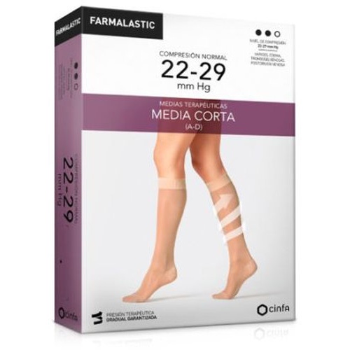 Media corta (a-d) comp normal - farmalastic (beige t- egde)