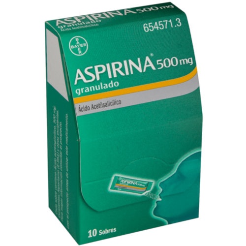 ASPIRINA 500 mg GRANULADO , 10 sobres