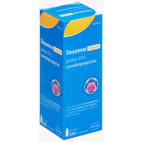 TOSSEVO 6 MG/ML JARABE EFG , 1 frasco de 200 ml
