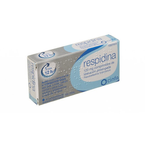 RESPIDINA 120 MG COMPRIMIDOS DE LIBERACION PROLONGADA, 14 comprimidos