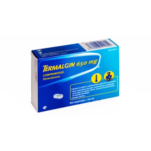 TERMALGIN 650 mg COMPRIMIDOS, 20 comprimidos