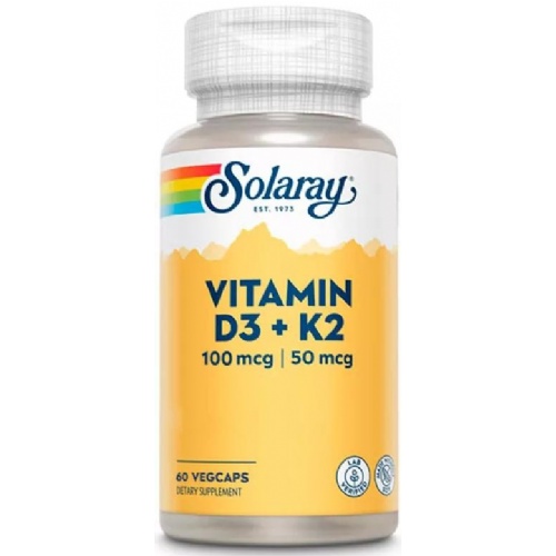 Solaray vitamin d3 + k2 60 caps