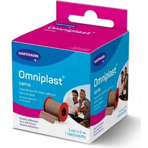 Esparadrapo hipoalergico - omniplast tejido resistente (1 unidad 5 m x 5 cm)