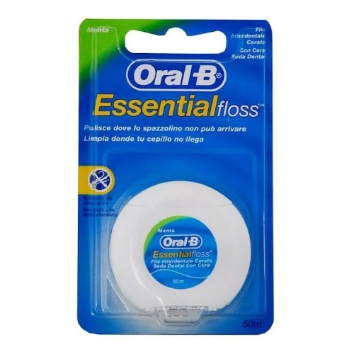 Oral b essencial floss cera menta 50 mtr