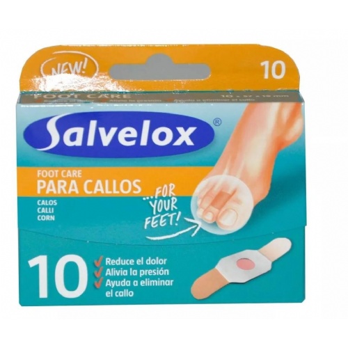 Salvelox callos con acido salicilico (10 unidades 57 mm x 19 mm)