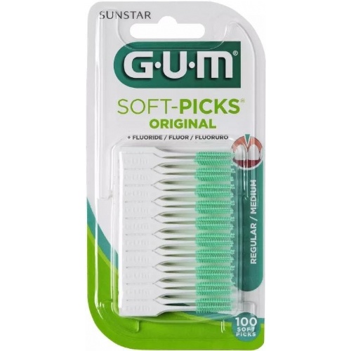 Soft picks - gum 632 m100 sin fluor (100 unidades regular)