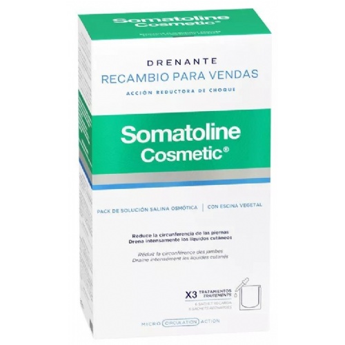 Somatoline cosmetic skinexpert relleno para vendas drenantes (6 sachets 70 ml)