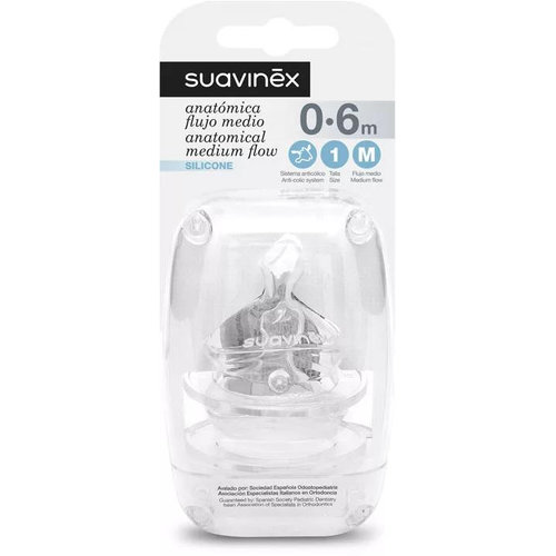 Tetina silicona anatomica suavinex talla 1 m 2 unidades - suavinex