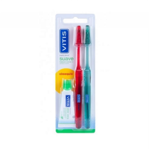 Cepillo dental adulto - vitis (suave duplo)