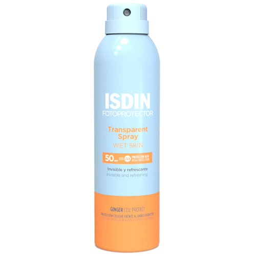 Fotoprotector isdin spf-50 spray transparent wet skin (250 ml)