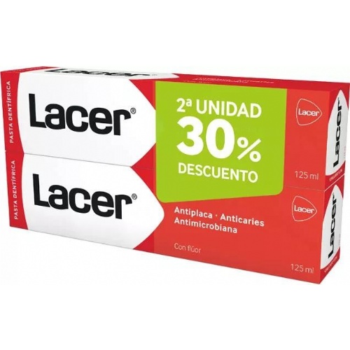Pasta dent lacer duplo 2x125ml ahorro