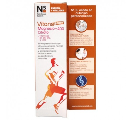 Ns vitans magnesio citrato +400 (10 comp efervescentes)