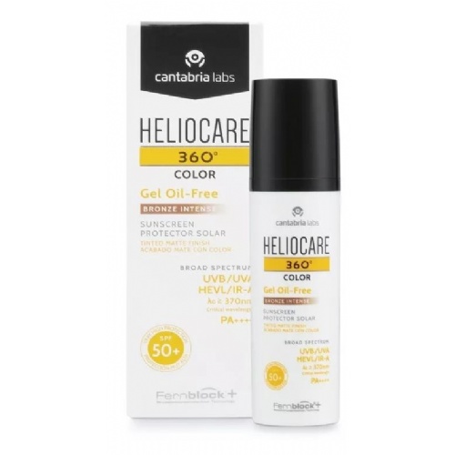 Heliocare 360º spf 50+ color gel oil-free - protector solar (bronze intense 50 ml)