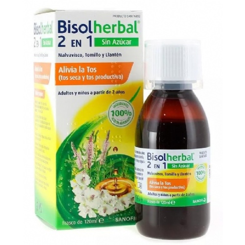 Bisolherbal 2 en 1 malvavisco, tomillo y llanten (120 ml)
