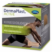 Cinta kinesiologica - dermaplast active (1 unidad 5 m x 5 cm color beige)