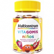 Multicentrum vitagomis niños (30 caramelos de goma sabor frutos cereza naranja y fresa/frambuesa)