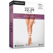 Media larga (a-f) compresion normal - farmalastic puntera abierta (talla grande color camel)