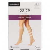 Media corta (a-d) compresion normal - farmalastic (2 unidades talla mediana color beige)