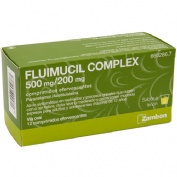 FLUIMUCIL COMPLEX 500 mg/200 mg COMPRIMIDOS EFERVESCENTES , 12 comprimidos