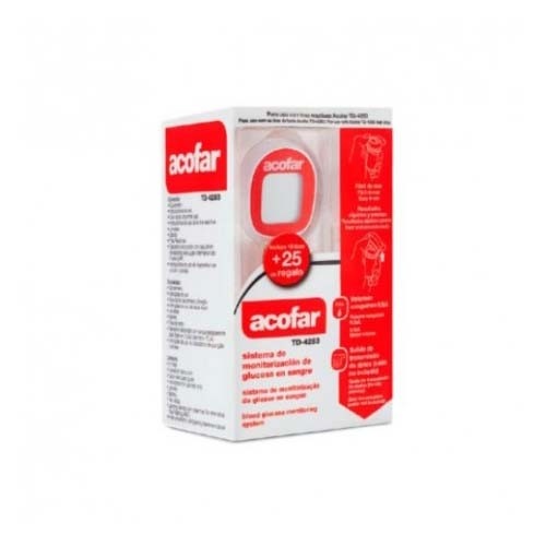 Glucometro acofar 1 medidor + 10 tiras reactivas + 25 tiras de regalo - acofarma nesira