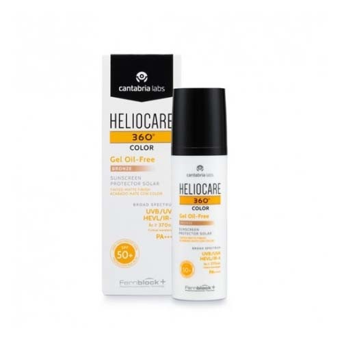 Heliocare 360º spf 50+ color gel oil-free - protector solar (1 envase 50 ml color bronze)