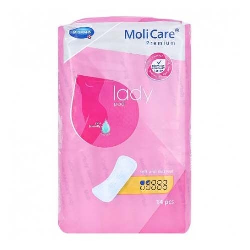 Absorbente incontinencia orina ligera lindor lady pad mini 2 gotas 12 unidades - molicare premium la