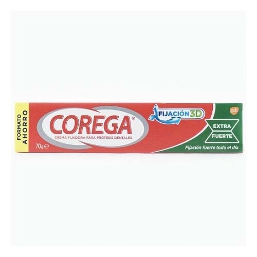 Corega crema extra fuerte adhesivo protesis dental 1 tubo 70 g sabor menta - adhesivo protesis denta