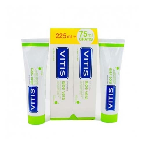 Vitis aloe vera pasta dentifrica (2 envases 150 ml sabor manzana)