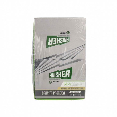 Finisher barritas proteicas con l-carnitina (20 barritas sabor yogur y canela con chocolate blanco)