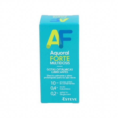 Aquoral forte multidosis - gotas oftalmicas lubricantes esteriles (1 envase 10 ml)
