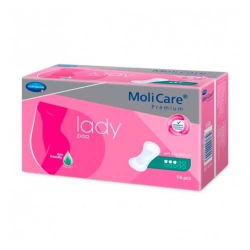 Absorbente incontinencia orina ligera lindor lady pad extra 4 gotas 12 unidades - molicare premium l