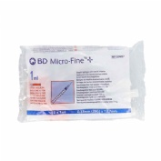 Jeringa de insulina escala 2 en 2 - bd microfine+ u 100 (10 unidades 1 mm 29 g 12,7 mmx 0,33 mm)